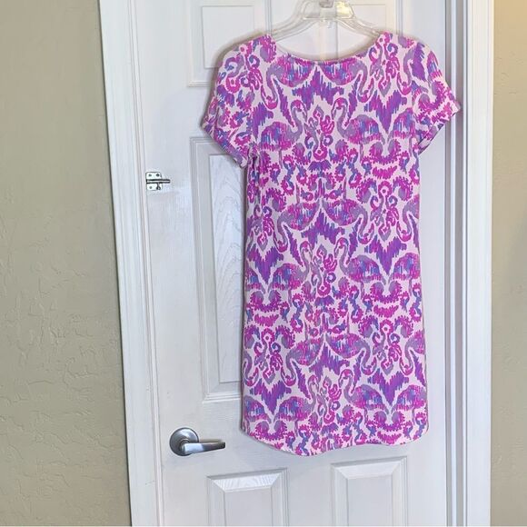 Lilly Pulitzer Tammy Dress Amethyst Beach Bathers Flamingo Size Medium - Picture 2 of 9